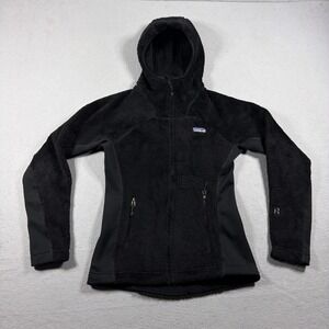 Patagonia R3 Hi-Loft Hoody Women XS Black Polartec Regulator Fleece Jacket Cozy